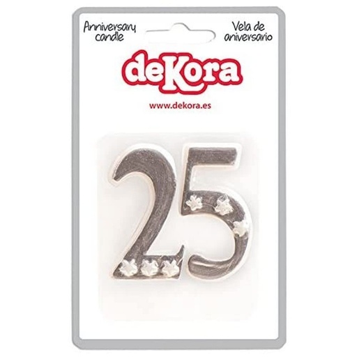 [345000] Vela 25 aniversario dekora 6cm