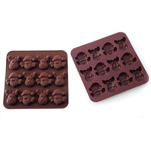 [22510770069] Molde silicona 12 bombones navidad SILIKOMART