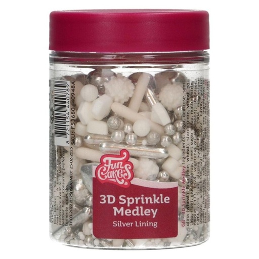 [F53680] Sprinkle medley 3d - silver lining - 70g FUNCAKES