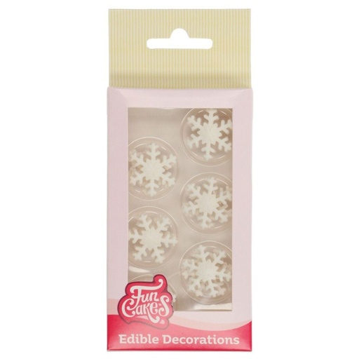 [F50270] Copos de nieve blancos de azúcar 12ud FUNCAKES