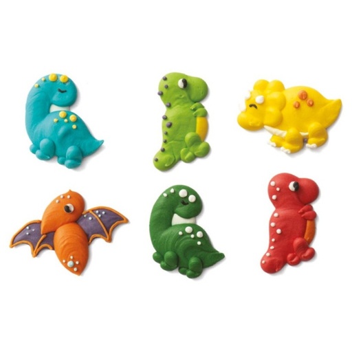 [0500428] Dinosaurios de azúcar 6ud DECORA