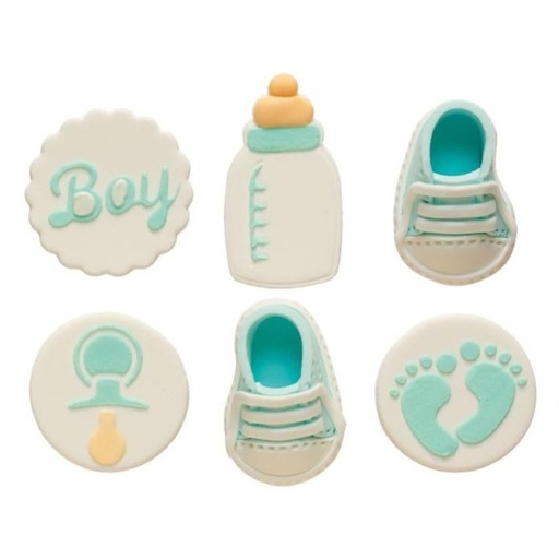 [0500456] Decoración de azúcar it's a boy 6ud decora | babyshower NIñO
