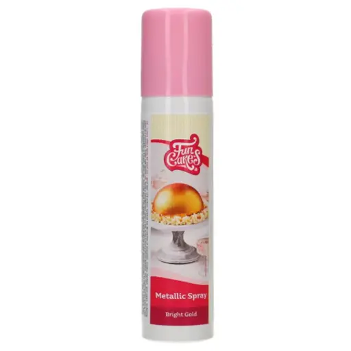 Colorante en spray metalizado dorado 100ml. Funcakes