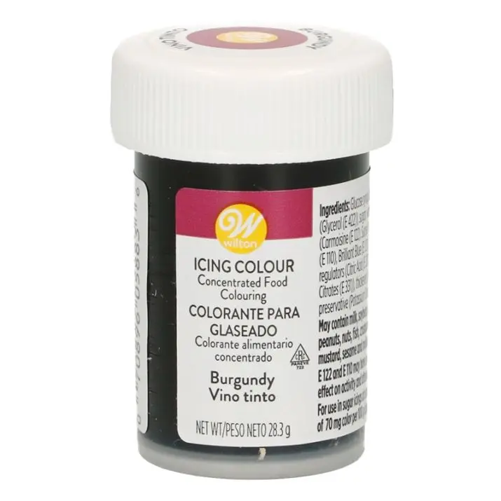 Colorante en gel borgoña 28gr. Wilton