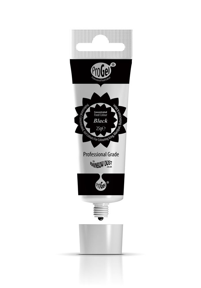 Colorante Gel Negro Progel 25gr De Rainbow Dust