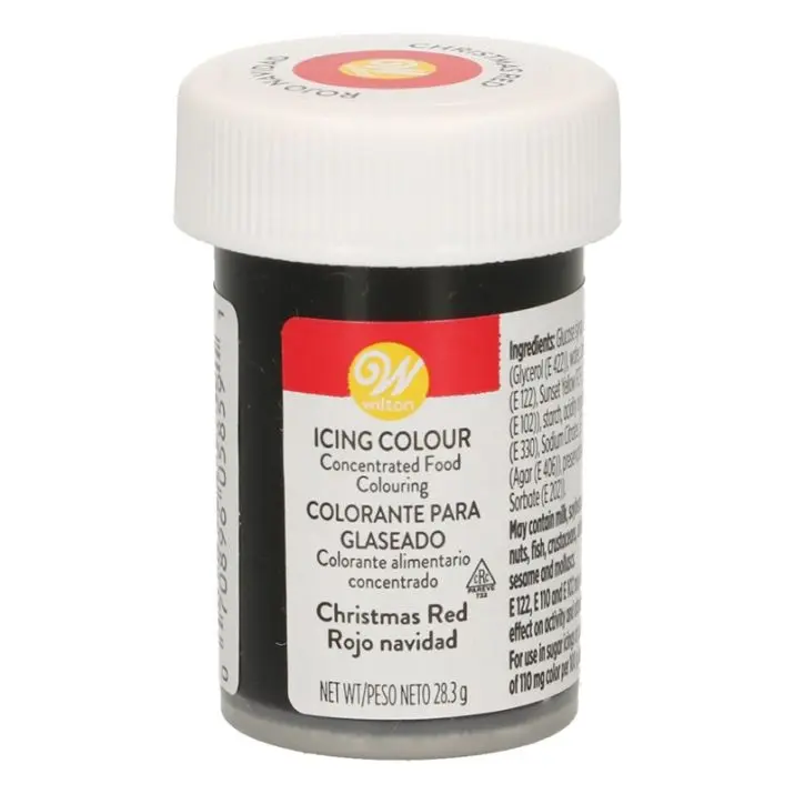 Colorante en gel rojo navidad 28gr. Wilton