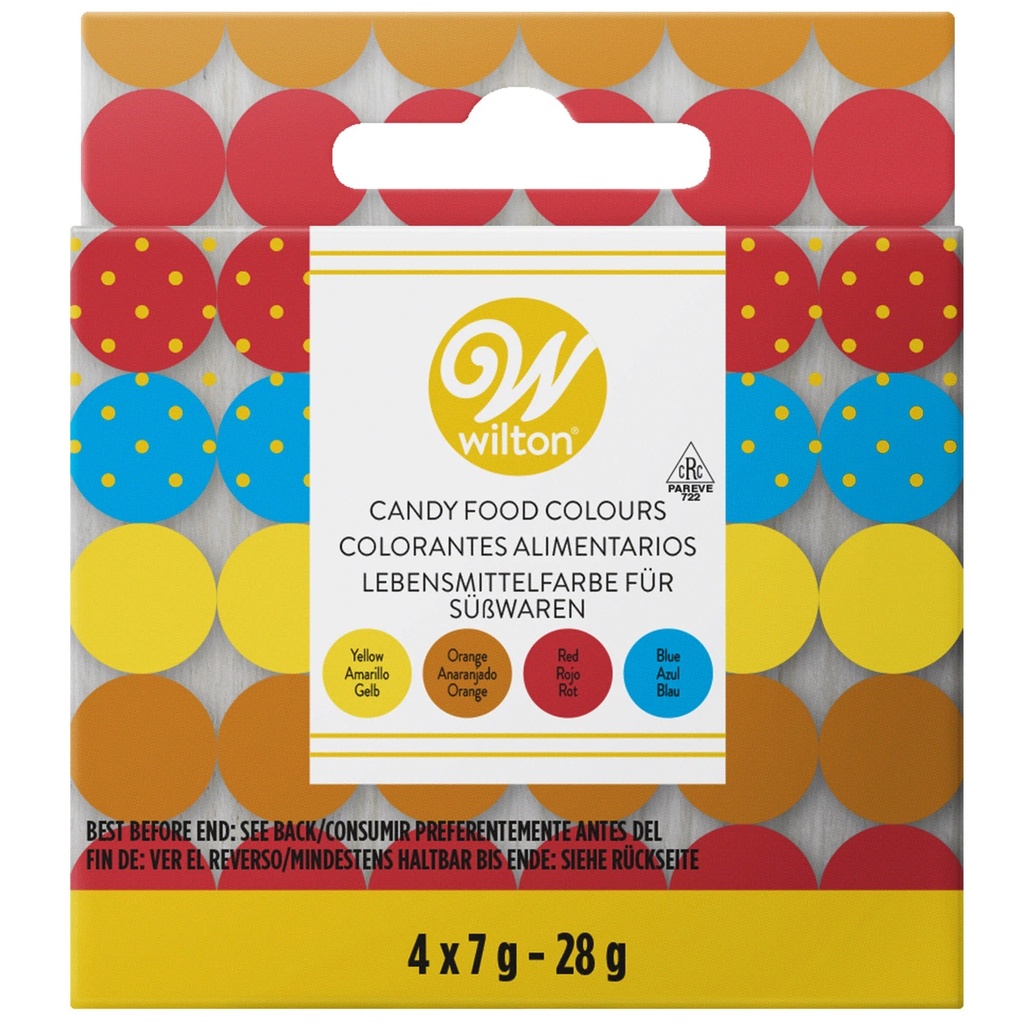 Kit de colorantes liposolubles 4 unidades 28gr. Wilton