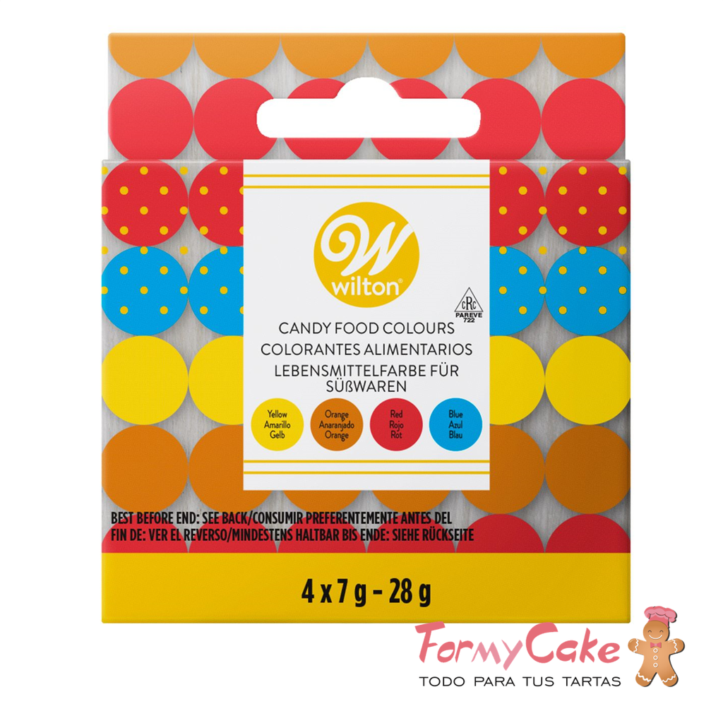 Kit de colorantes liposolubles 4 unidades 28gr. Wilton