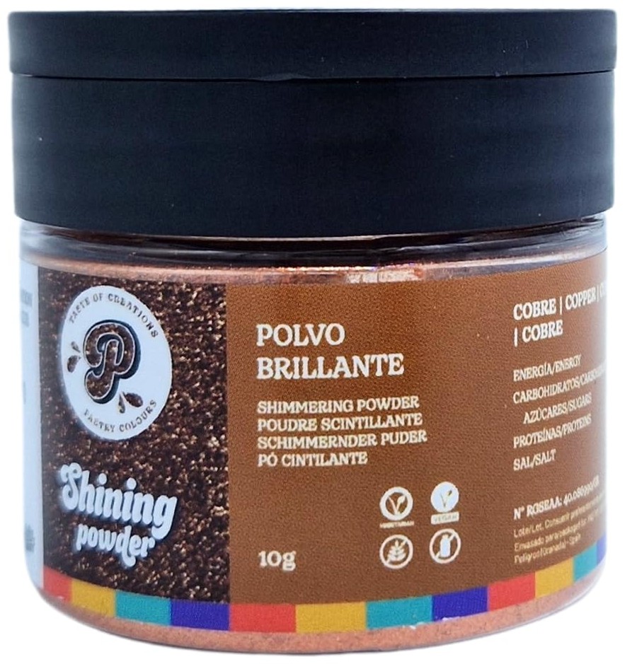 Polvo de brillo color cobre 10gr. PastryColours