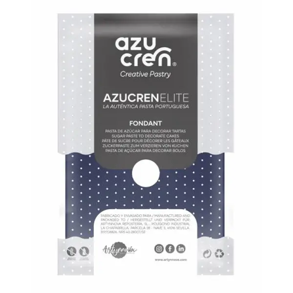 Fondant color azul marino 250gr. Azucren Elite