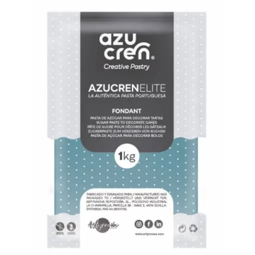 Fondant color azul eléctrico (pavao) 1kg. Azucren Elite