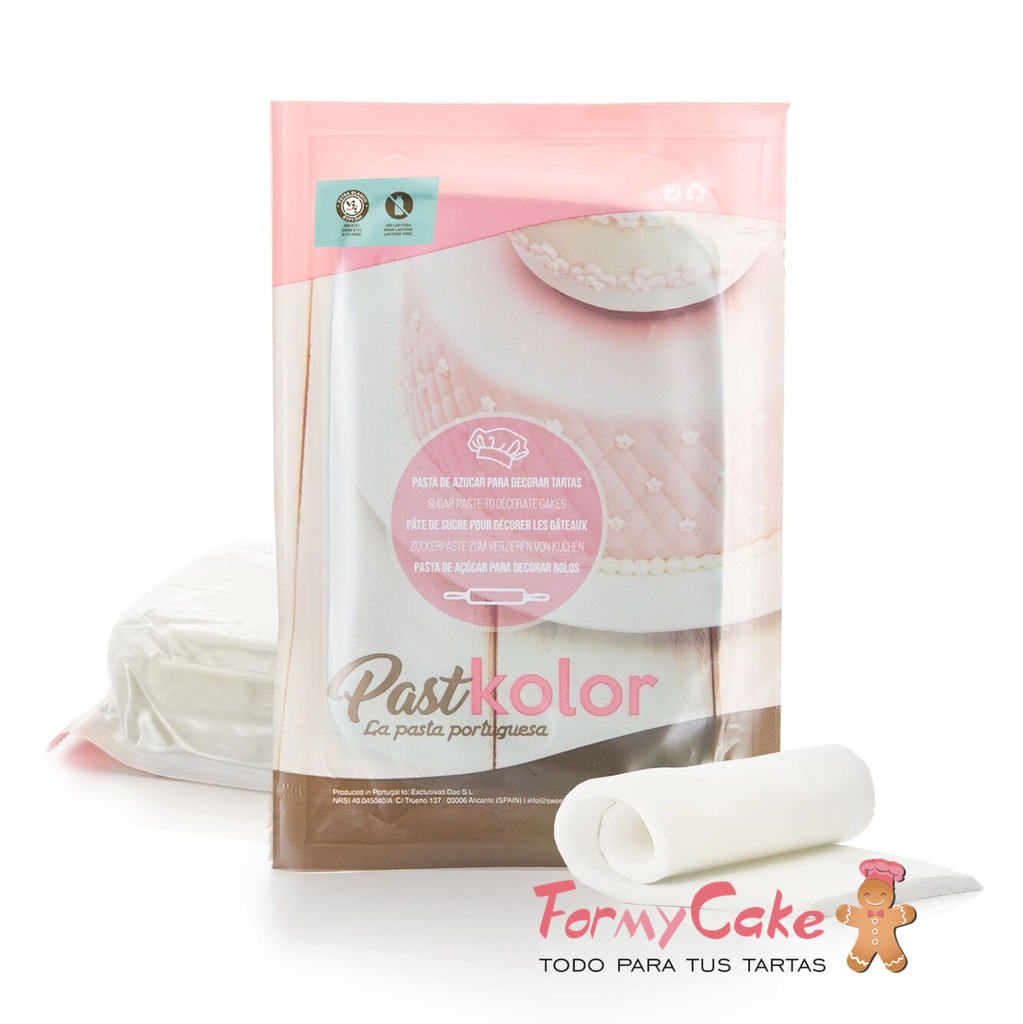 Fondant color blanco 2,5kg (con gluten). Pastkolor