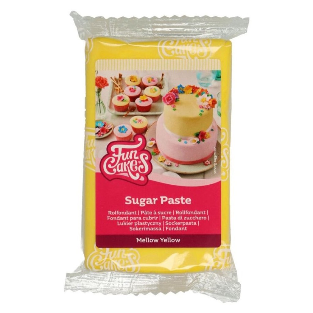 Fondant color amarillo suave 250gr. Funcakes