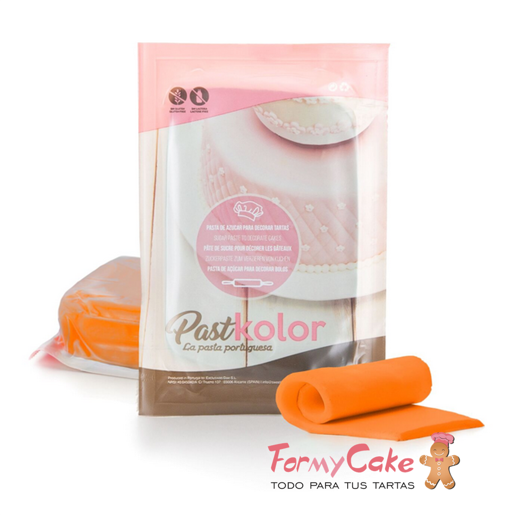 Fondant color naranja 1kg. Pastkolor