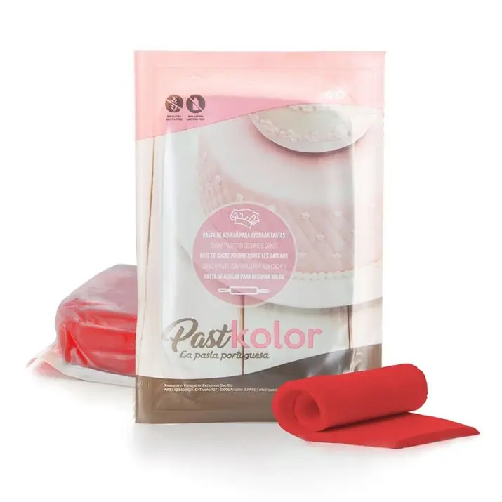 Fondant color rojo 1kg. Pastkolor