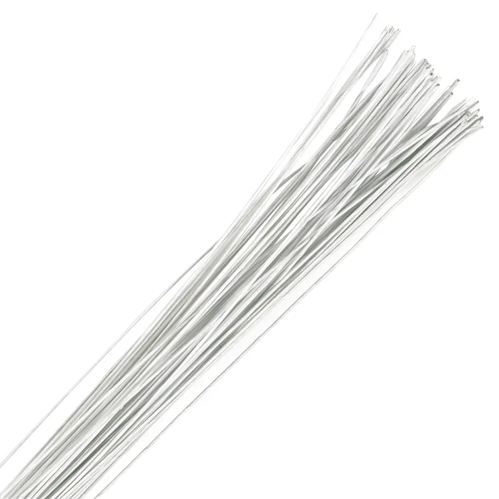 Alambre para flores blanco calibre 24 50ud