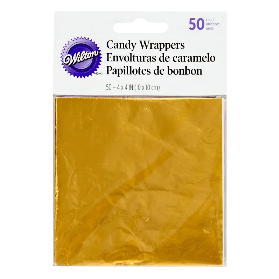 Envoltorios metalizados oro 50ud Wilton