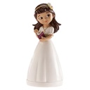 Figura para tarta comunión niña con diadema Dekora