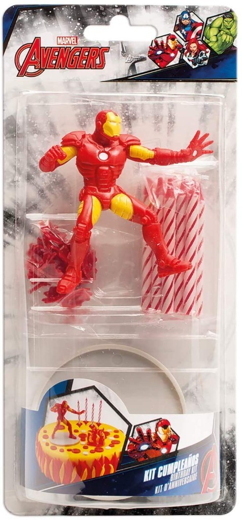 KIT PVC CON PINCHOS "IRON MAN" PARA DECORAR TARTAS