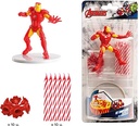 KIT PVC CON PINCHOS "IRON MAN" PARA DECORAR TARTAS