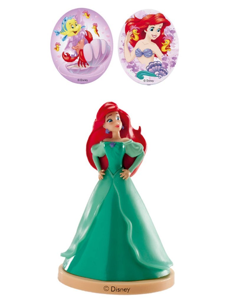 Kit pvc con pinchos "princesa ariel" para decorar TARTAS