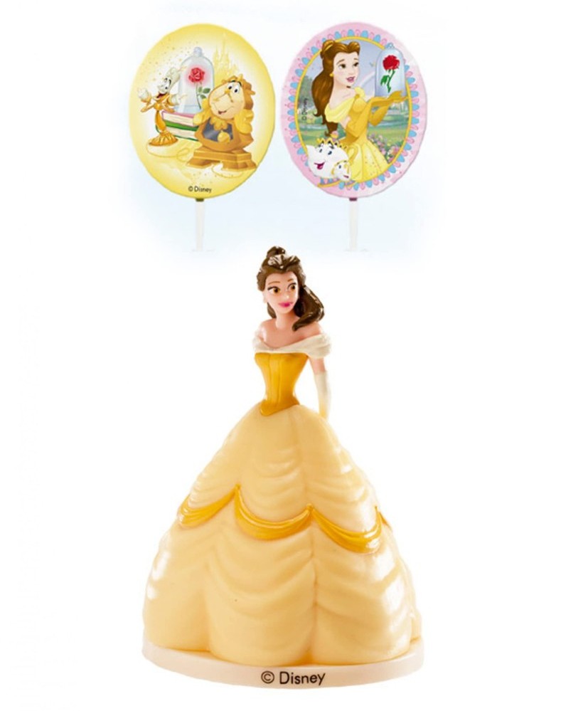 Kit pvc con pinchos "princesa bella" para decorar TARTAS