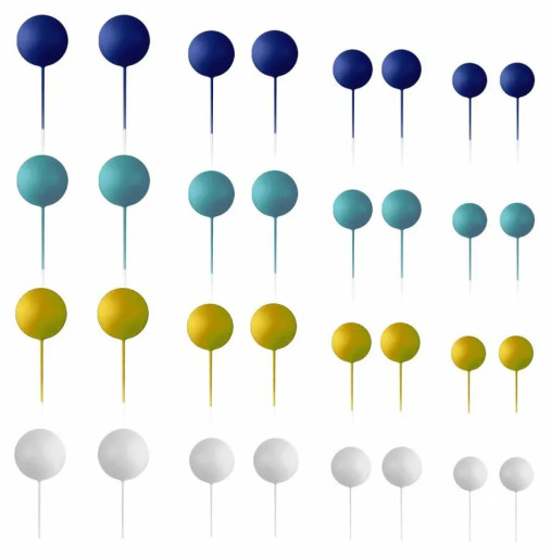 Set bolas decorativas mix azul 32ud Azucren