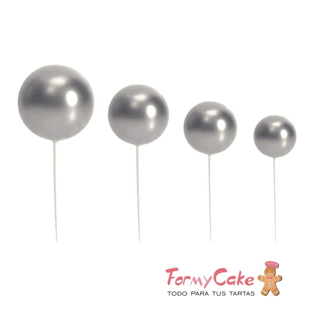 Set Bolas Plateadas Decorativas 20ud Azucren