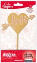 Topper Corazón Dorado Love Dekora