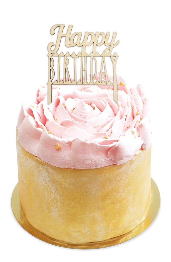 Topper Madera Happy Birthday ScrapCooking