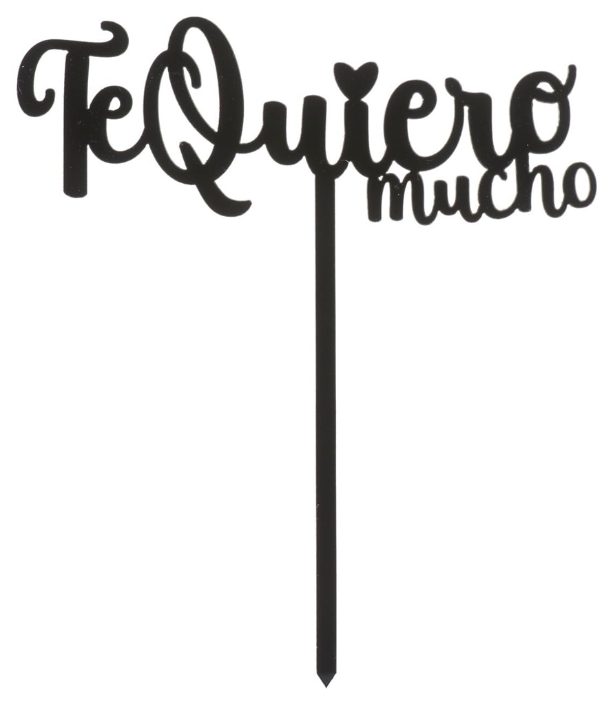 Topper Te Quiero Mucho Negro Dekora