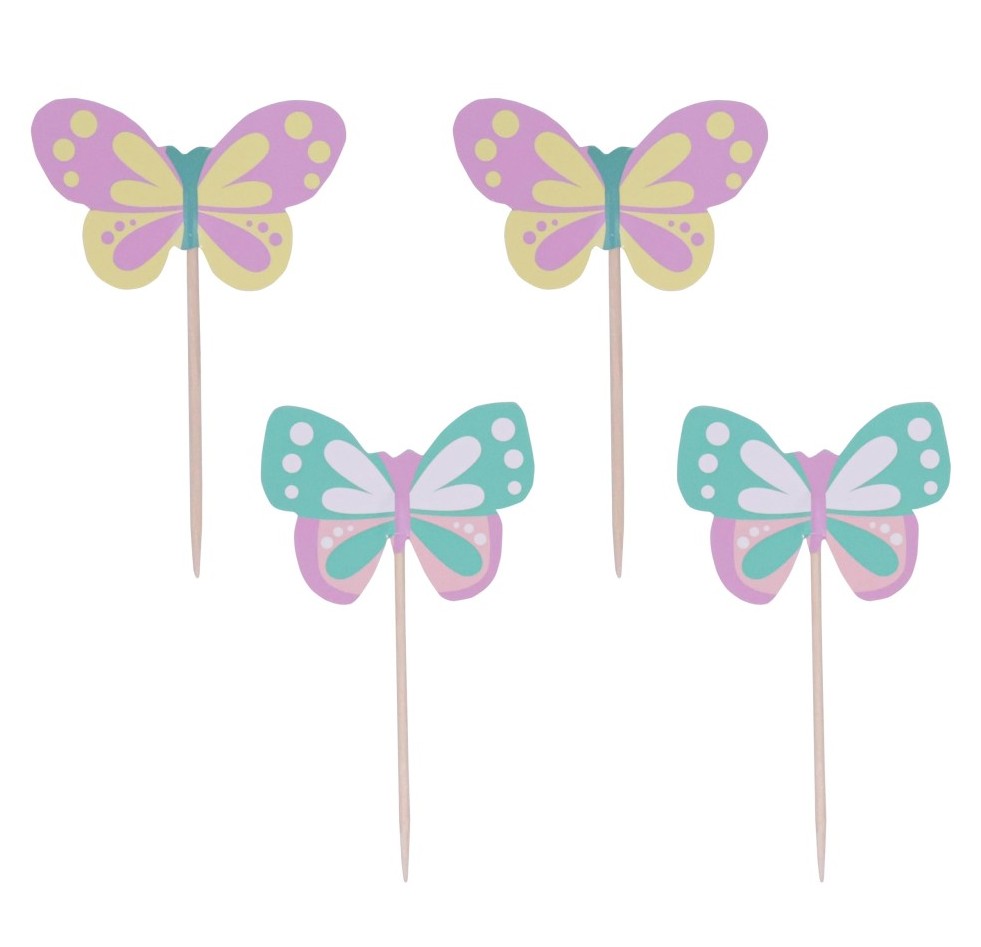 Toppers de mariposas 24uds PME