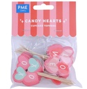 Toppers de san valentín corazones para cupcakes 24uds PME