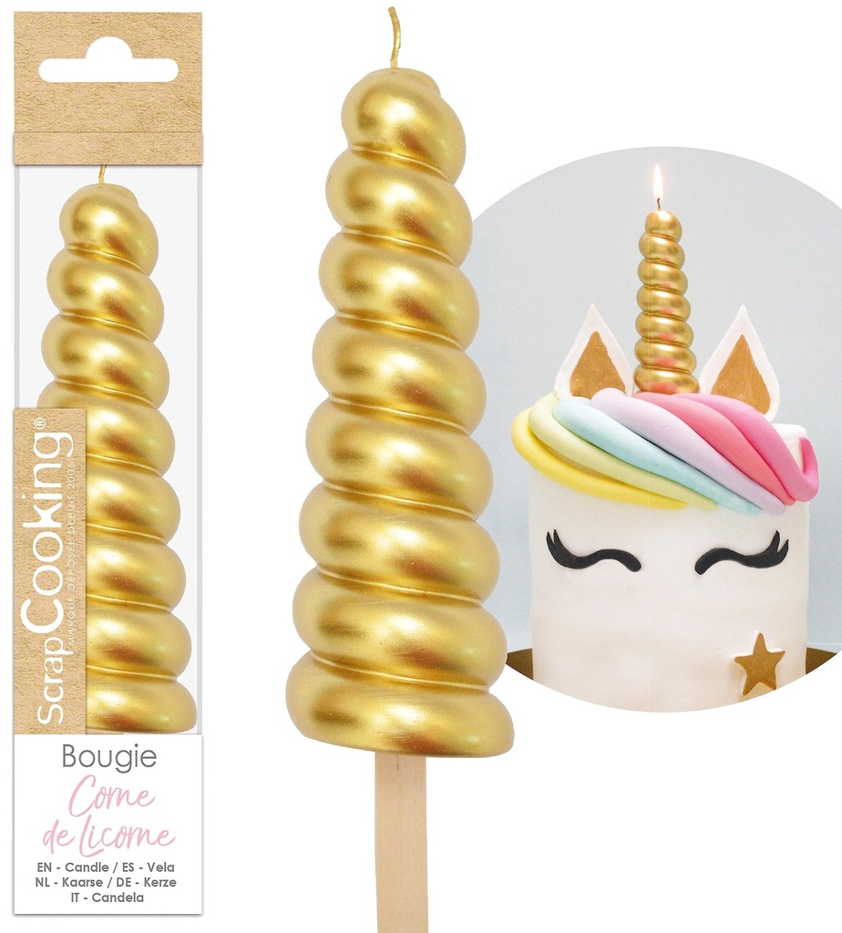 Vela Cuerno Unicornio ScrapCooking