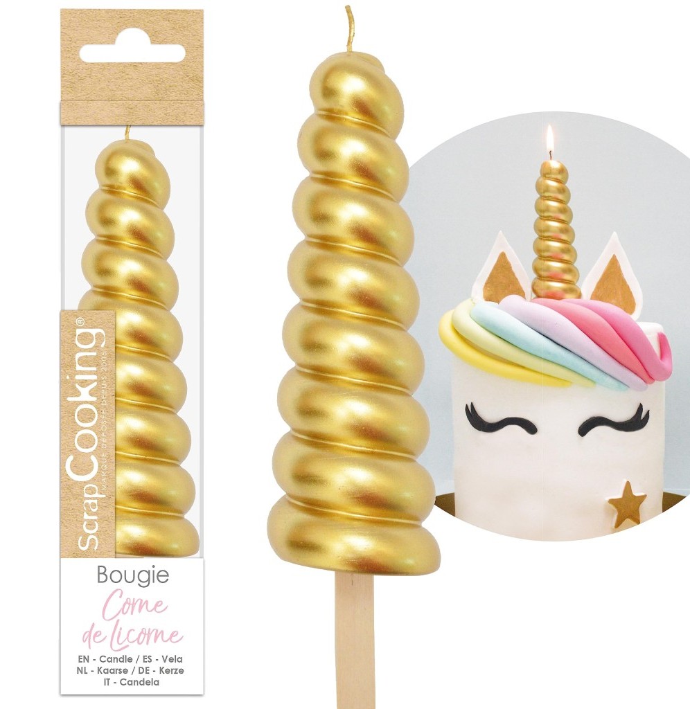 Vela cuerno unicornio ScrapCooking