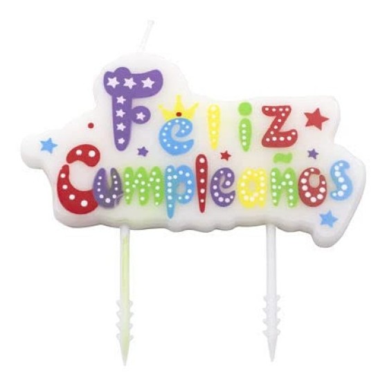 Vela feliz cumpleaños Pastkolor