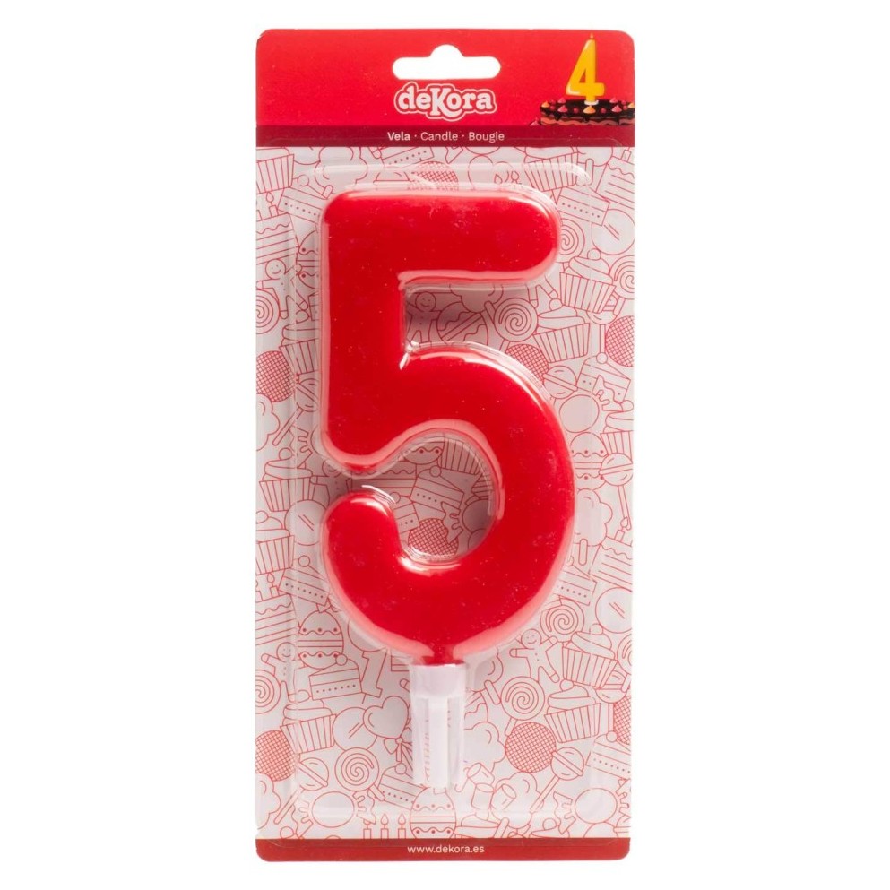 Vela gigante número 5 Dekora