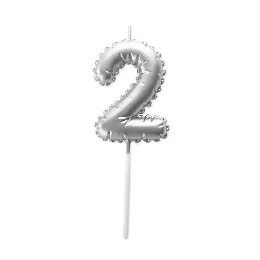 Vela Plata Globo Número 2 Pastkolor