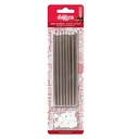 Velas Alargadas Plata Metalizada 13cm, 16ud Dekora