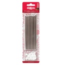Velas alargadas plata metalizada 13cm, 16ud Dekora