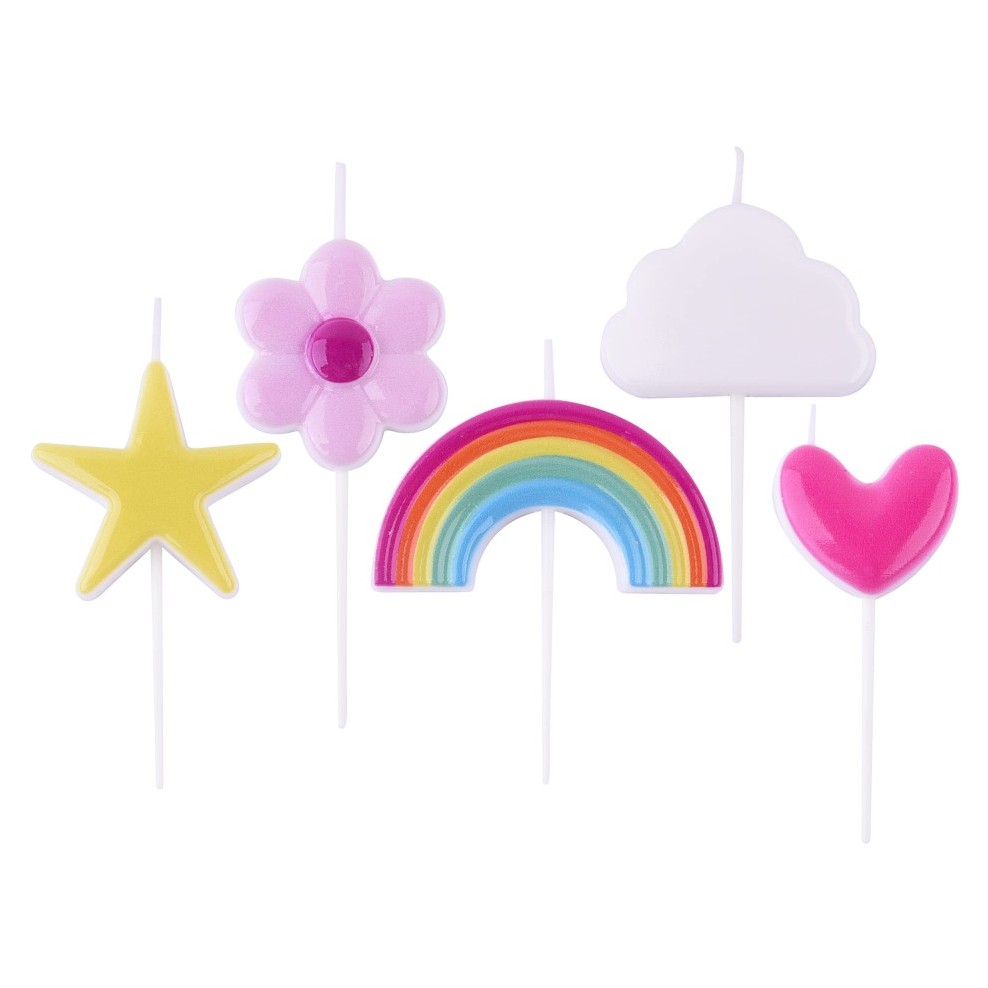 Velas arcoiris 4ud PME
