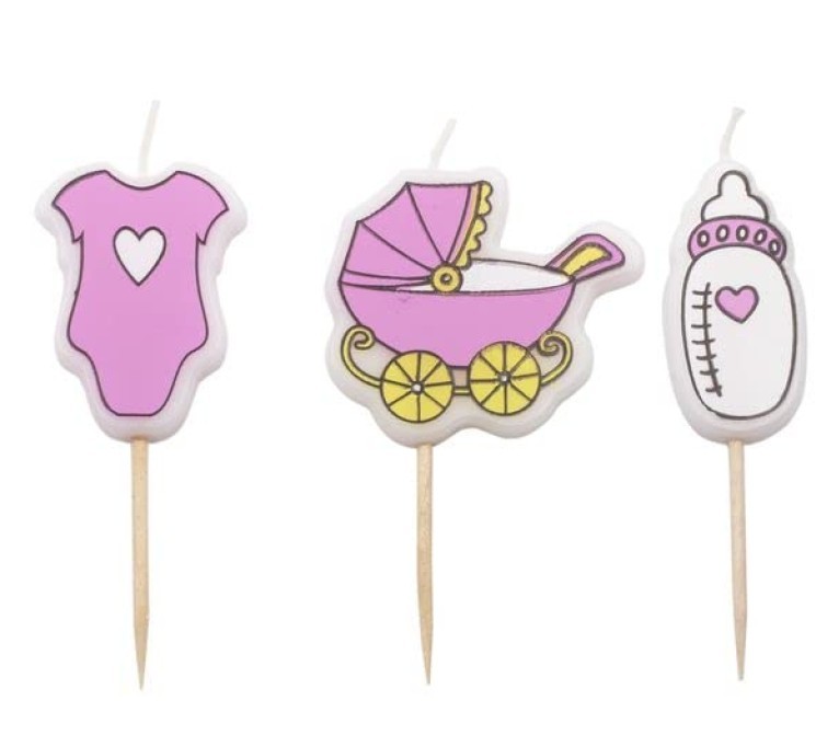 Velas bebe rosas Pastkolor