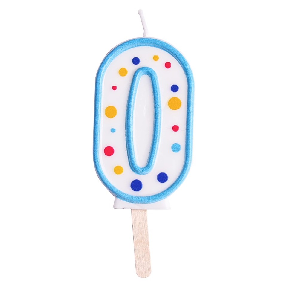 Velas para tartas azul número 0 PME