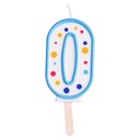 Velas para tartas azul número 0 PME
