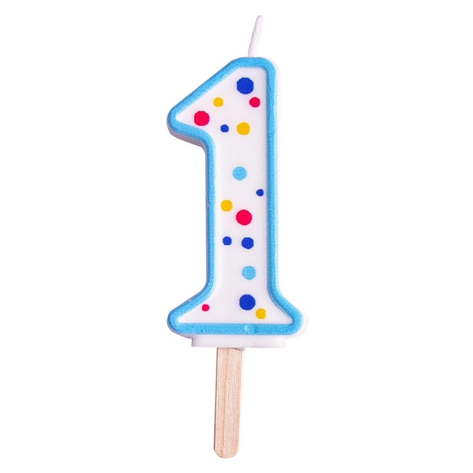 Velas para tartas azul Número 1. PME