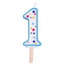 Velas para tartas azul Número 1. PME