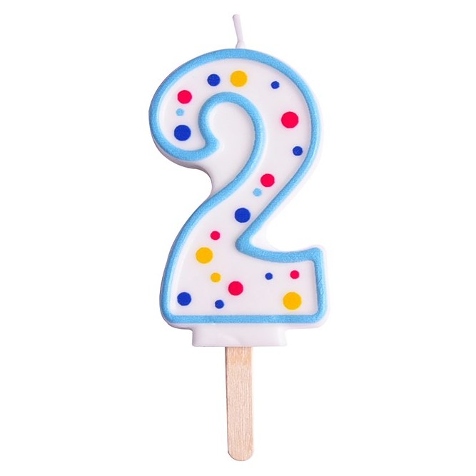 Velas para tartas azul número 2 PME