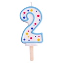Velas para tartas azul número 2 PME