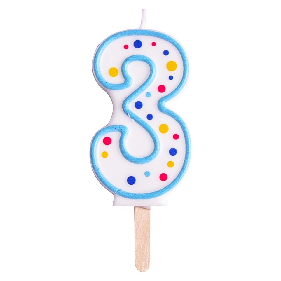 Velas para tartas azul número 3 PME
