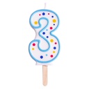 Velas para tartas azul número 3 PME